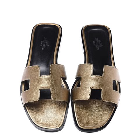 hermes bronze sandals